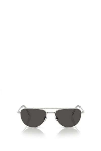 Swarovski Woman Irregular Sunglasses- Sk 7007 - Lense Size:53mm - Silver