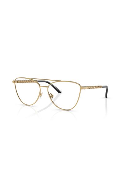 Versace Woman Cat Eye Eyeglasses- Ve 1296 - Lense Size:55mm - Gold