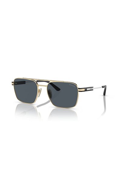 Prada Man Pillow Sunglasses- Pr 67zs - Lense Size:56mm - Pale Gold