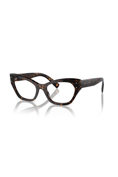 Dolce&Gabbana Dolce & Gabbana Woman Cat Eye Eyeglasses- Dg 3385 - Lense Size:52mm - Havana