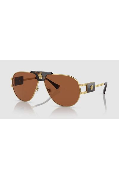 Versace 0VE2252 14707363 Man Steel Gold Pilot full frame for Adult