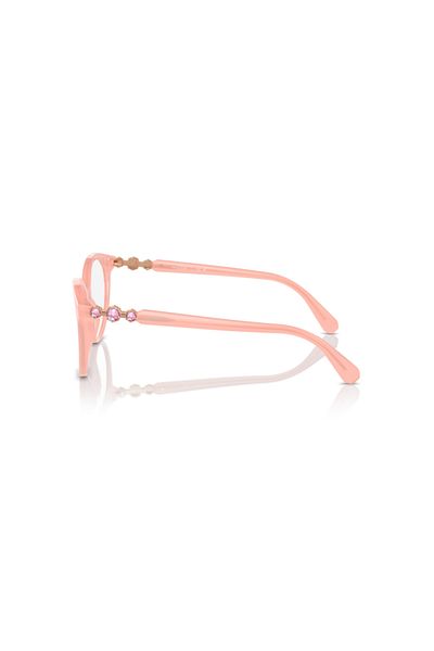 Swarovski Woman Round Eyeglasses- Sk 2019 - Lense Size:50mm - Opal Pink