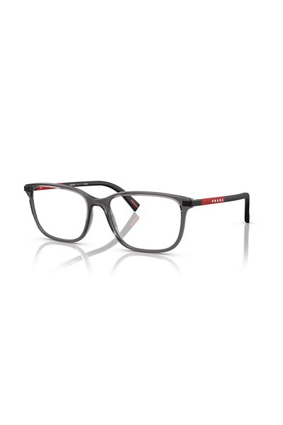 Prada Linea Rossa Man Square Eyeglasses- Ps 02rv - Lense Size:54mm - Transparent Anthracite