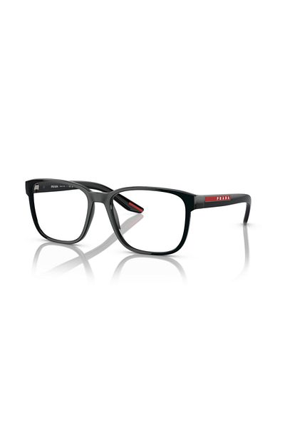 Prada Linea Rossa Man Square Eyeglasses- Ps 06pv - Lense Size:55mm - Black