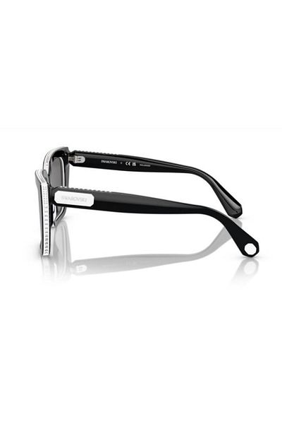 Swarovski Woman Pillow Sunglasses- Sk 6013 - Lense Size:54mm - Black