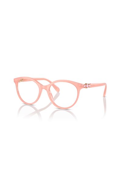 Swarovski Woman Round Eyeglasses- Sk 2019 - Lense Size:50mm - Opal Pink