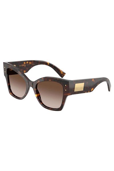 Dolce&Gabbana نظارة شمسية دولتشي آند غابانا للنساء بتصميم عين القطة - Dg 4478 - مقاس العدسة: 53 مم - هافانا