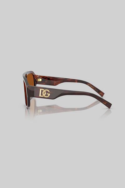 Dolce&Gabbana Dolce & Gabbana Man Pilot Sunglasses- Dg 4403 - Lense Size:58mm - Dark Red Brown