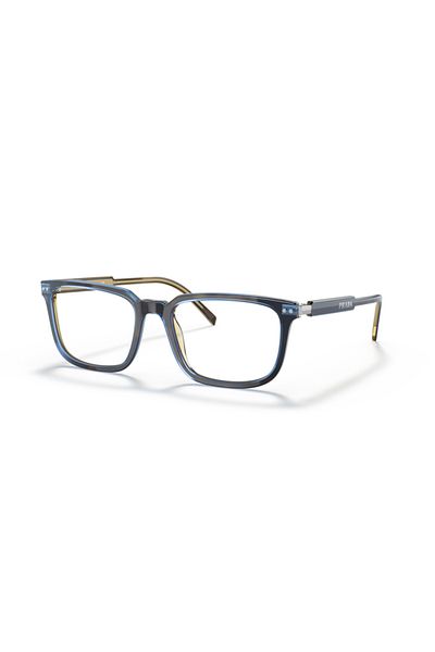 Prada Man Rectangle Eyeglasses- Pr 13yv - Lense Size:53mm - Denim Tortoise