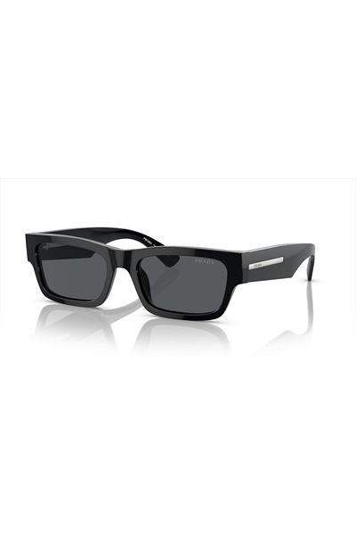Prada Man Rectangle Sunglasses- Pr A03s - Lense Size:56mm - Black