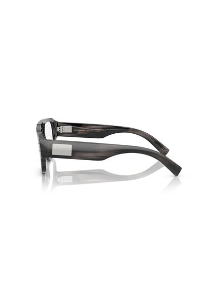 Dolce&Gabbana Dolce & Gabbana Man Pilot Eyeglasses- Dg 3406 - Lense Size:56mm - Striped Grey