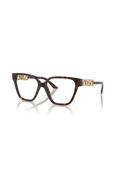 Versace Woman Irregular Eyeglasses- Ve 3358b - Lense Size:52mm - Havana