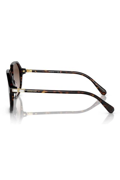 Swarovski Woman Irregular Sunglasses- Sk 6003 - Lense Size:57mm - Havana