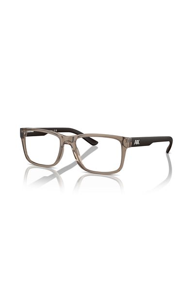Armani Exchange Man Square Eyeglasses- Ax 3016 - Lense Size:53mm - Shiny Transparent Brown