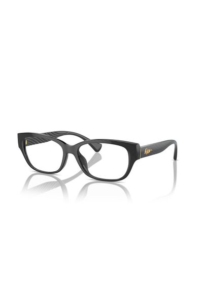Ralph Lauren Ralph Woman Oval Eyeglasses- Ra 7165u - Lense Size:53mm - Shiny Transparent Black