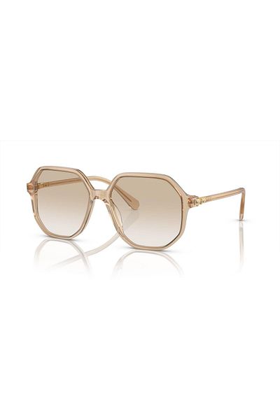 Swarovski Woman Irregular Sunglasses- Sk 6003 - Lense Size:57mm - Opaline Light Brown