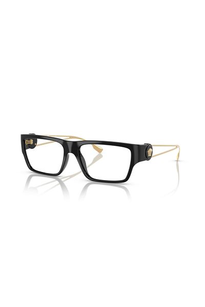 Versace Man Rectangle Eyeglasses- Ve 3359 - Lense Size:56mm - Black