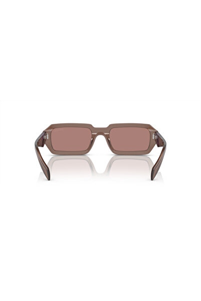 Prada Woman Irregular Sunglasses- Pr A12s - Lense Size:52mm - Brown Transparent