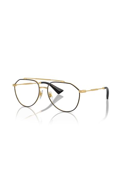 Dolce&Gabbana Dolce & Gabbana Man Pilot Eyeglasses- Dg 1353 - Lense Size:57mm - Gold/matte Black