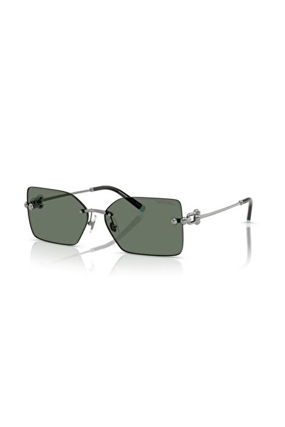 Tiffany Unisex Rectangle Sunglasses- Tf 3088 - Lense Size:59mm - Gunmetal