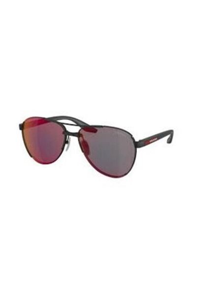 Prada Linea Rossa Man Pilot Sunglasses- Ps 51ys - Lense Size:61mm - Matte Black