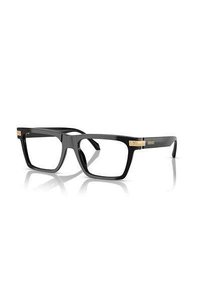 Versace Man Rectangle Eyeglasses- Ve 3354 - Lense Size:53mm - Black