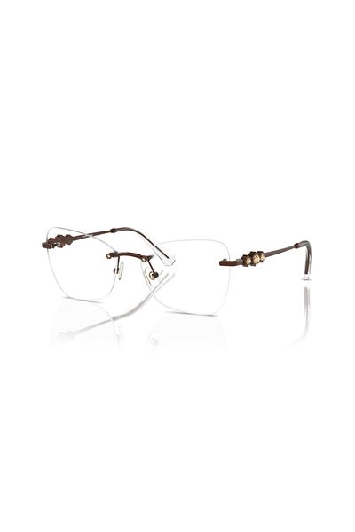 Swarovski Woman Butterfly Eyeglasses- Sk 1014 - Lense Size:53mm - Light Brown