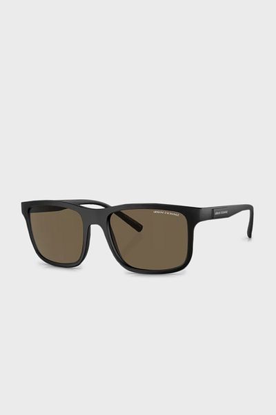 Armani Exchange Man Rectangle Sunglasses- Ax 4145s - Lense Size:57mm - Matte Black