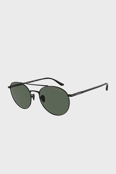 Giorgio Armani Man Round Sunglasses- Ar 6156 - Lense Size:54mm - Matte Black