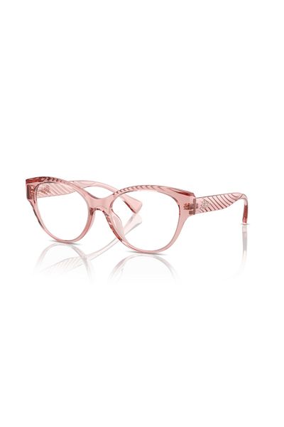 Ralph Lauren Ralph Woman Butterfly Eyeglasses- Ra 7164u - Lense Size:52mm - Shiny Transparent Pink