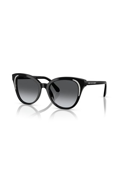 Swarovski Woman Butterfly Sunglasses- Sk 6031 - Lense Size:53mm - Black