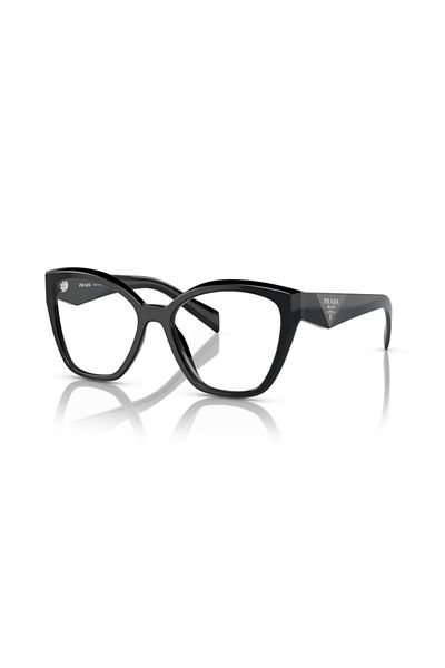 Prada Woman Irregular Eyeglasses- Pr 20zv - Lense Size:54mm - Black