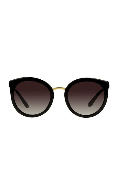 Dolce&Gabbana نظارة شمسية دولتشي آند غابانا دائرية للنساء - Dg 4268 - مقاس العدسة: 52 مم - أسود