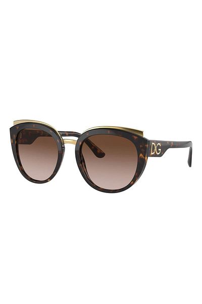 Dolce&Gabbana Dolce & Gabbana Woman Butterfly Sunglasses- Dg 4383 - Lense Size:54mm - Havana