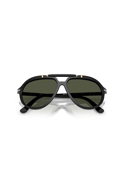 Persol Unisex Square Sunglasses- Po 0202s - Lense Size:57mm - Black