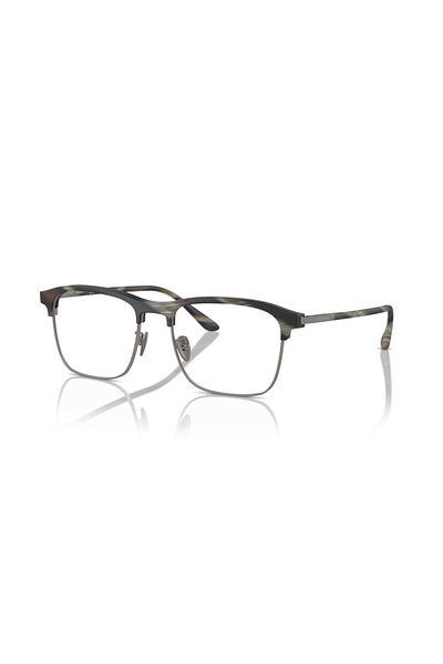 Giorgio Armani Man Rectangle Eyeglasses- Ar 7262 - Lense Size:54mm - Matte Green Horn