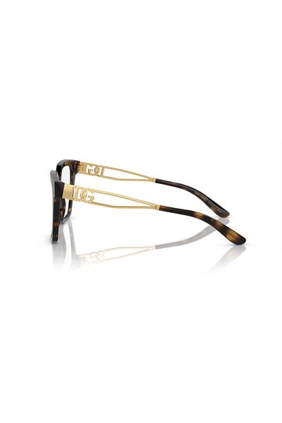 Dolce&Gabbana Dolce & Gabbana Woman Square Eyeglasses- Dg 3376b - Lense Size:51mm - Havana