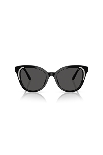 Swarovski Woman Butterfly Sunglasses- Sk 6031 - Lense Size:53mm - Black