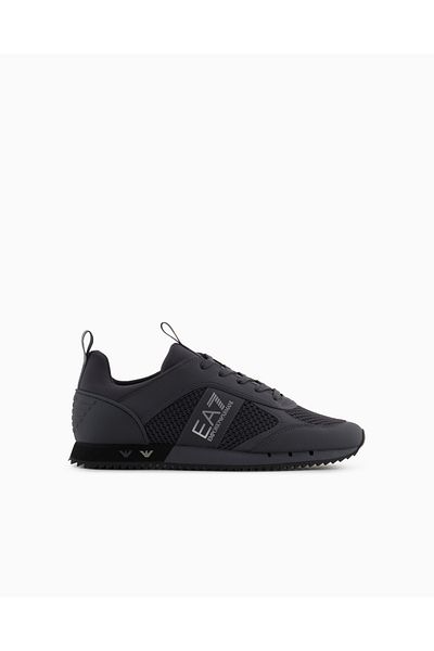 EA7 Unisex Mesh Stripe Logo Lace up Gray1 Sneaker X8X027 Xk050-D186