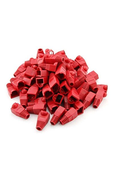 Generic غطاء قابس موصل كابل إيثرنت بلاستيكي أحمر، 100 قطعة