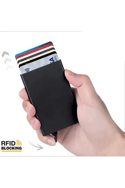 Generic Multipurpose card holder Aluminum alloy metal anti-magnetic card holder Silver