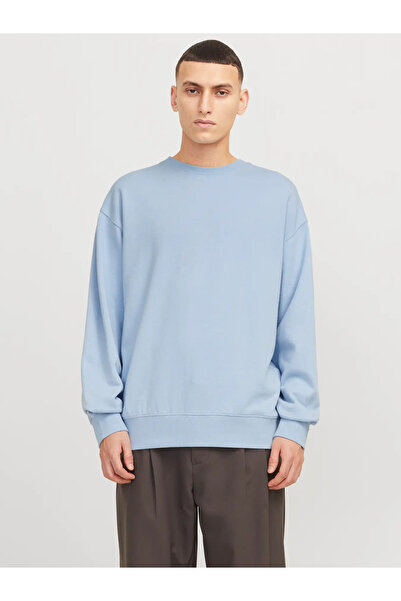 Jack & Jones Erkek Bisiklet Yaka Düz Renk Sweatshirt 12257853