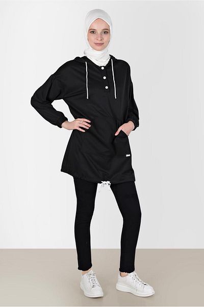 Alvina Hooded Snap-On Tracksuit Tunic - 42651