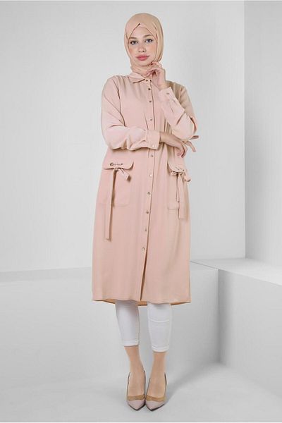 Alvina Lace Up Buttoned Tunic - 43859