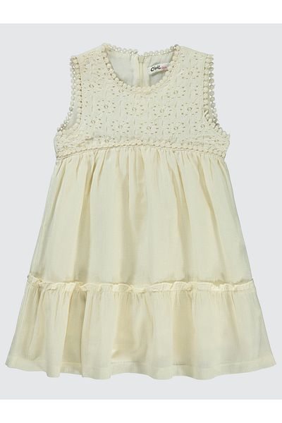 Civil Girls Beige Dress for Girls 2-5 Years