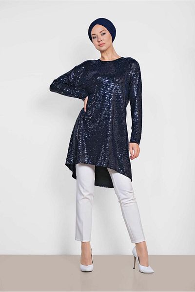 Alvina 4063 Model Sequin Tunic
