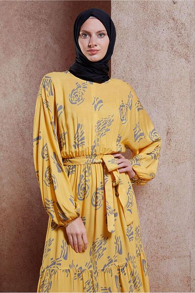 Alvina Viscose Belted Dress - 44602