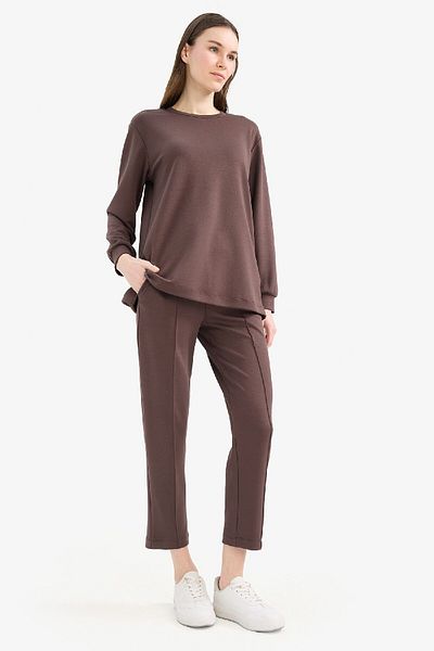 DeFacto Regular Fit Flexible Waisted Pocket Basic Straight Trousers E1954Ax25Sp