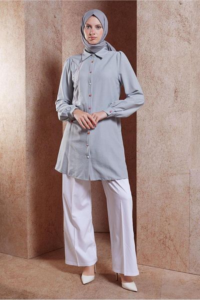 Alvina Hijab Tassel Detailed Tunic - 44591