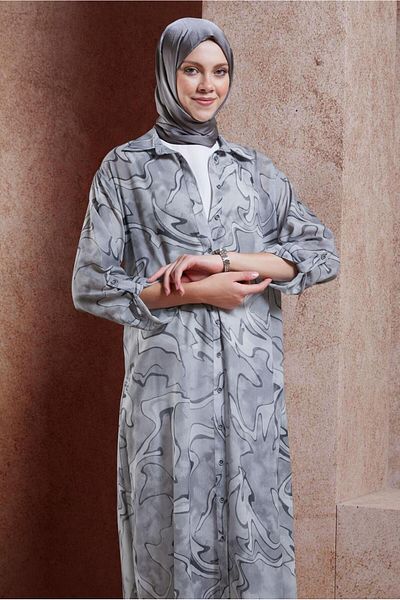Alvina 44786 Model Patterned Tunic